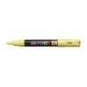 Posca PC-1M Marcador de Pintura - Ponta de Poliéster Cónica 0,7mm - Tinta à Base de Água - Resistente à Luz - Cor Amarelo