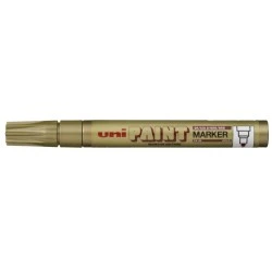 Uni-ball PX-20 Paint Marker - Acrylic Bullet Tip 2.2-2.8mm - Permanent on All Surfaces - Light and Water Resistant - Colour Gold
