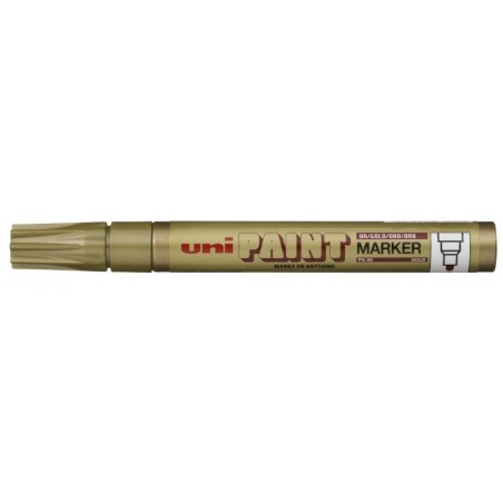 Uni-ball PX-20 Paint Marker - Acrylic Bullet Tip 2.2-2.8mm - Permanent on All Surfaces - Light and Water Resistant - Colour Gold