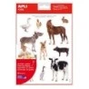 Apli Gommettes Thématiques Réalistes Animaux de la Ferme - 144 Gommettes en 12 Feuilles - Adhésif Repositionnable - Idéal pour