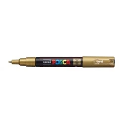 Posca PC-1M Paint Marker - 0.7mm Conical Polyester Tip - Water-Based Ink - Light Resistant - Gold