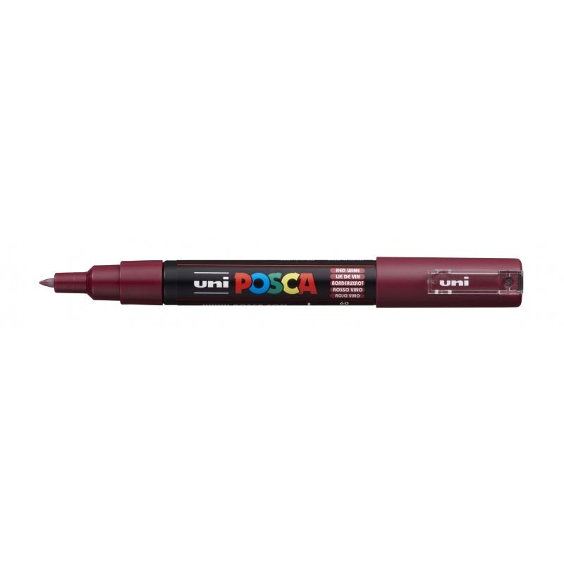 Posca PC-1M Paint Marker - Conical Tip 0.7mm - Water-Based Ink - Light Resistant - Non-Permanent - Wine