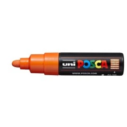 Posca PC-7M Paint Marker - Bullet Tip 4.5-5.5mm - Water-Based Ink - Light Resistant - Orange