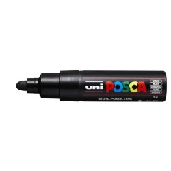 Posca PC-7M Paint Marker - 4.5-5.5mm Bullet Tip - Water-Based Ink - Light Resistant - Black