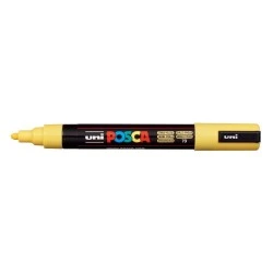 Posca PC-5M Paint Marker - Polyester Tip 1.8-2.5mm - Water-Based Ink - Light Resistant - Non-Permanent - Straw Yellow