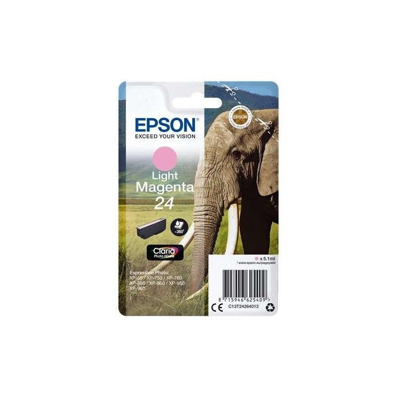 Epson T2426 (24) Magenta Light Ink Cartridge Original - C13T24264012