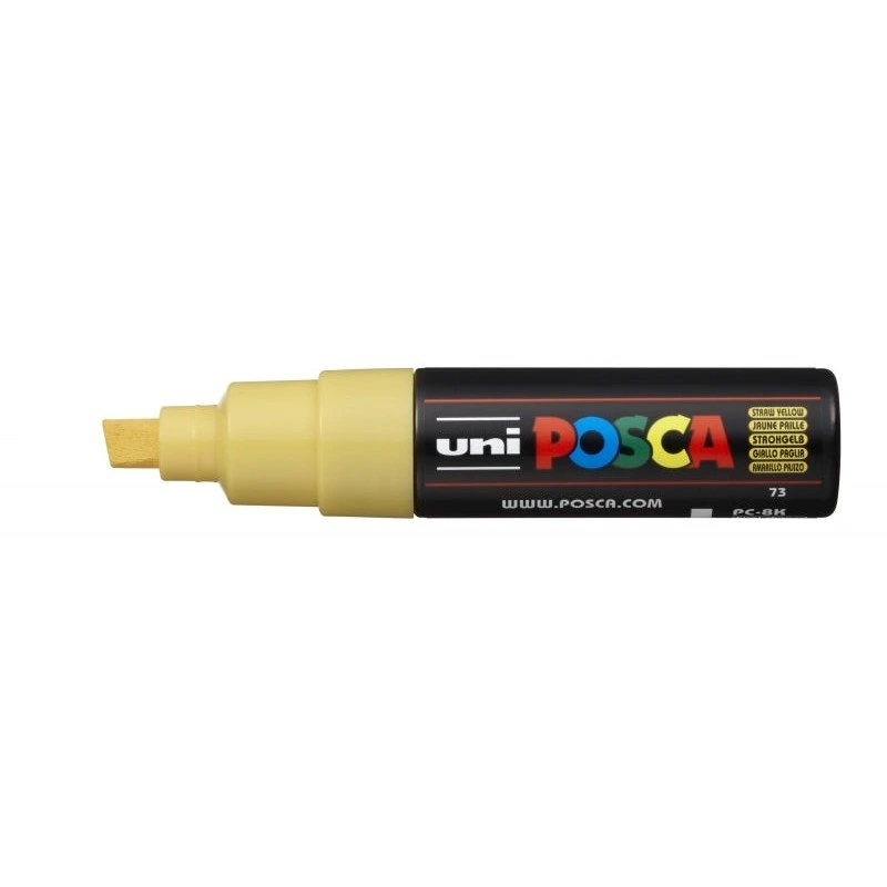 Posca PC-8K Marcador de Pintura - Ponta Biselada Acrílica 8mm - Tinta Base de Água - Não Permanente - Resistente à Luz