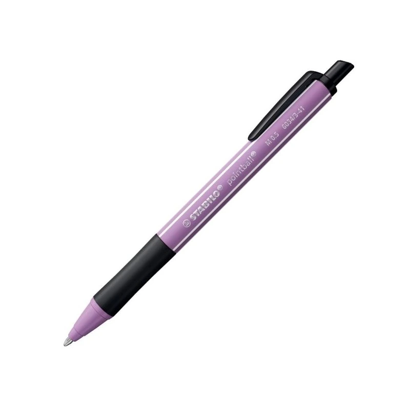 Stabilo Pointball Naturecolors Wildflower Stylo à Bille Rétractable - Tracé 0.5mm - Fabriqué avec 87% de Bioplastique - Grip