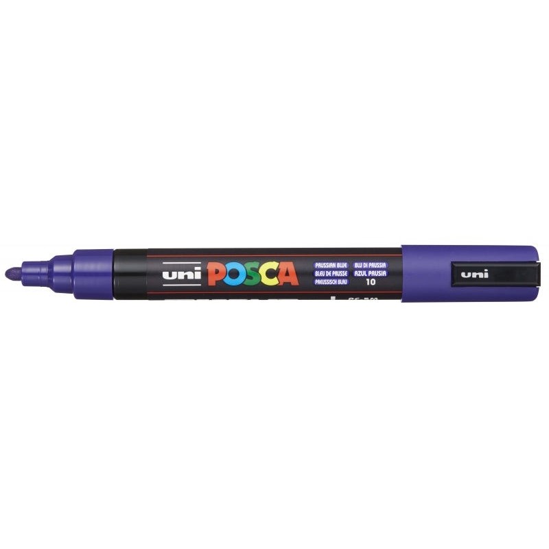 Posca PC-5M Paint Marker - Bullet Tip 1.8-2.5mm - Water-Based Ink - Light Resistant - Prussian Blue