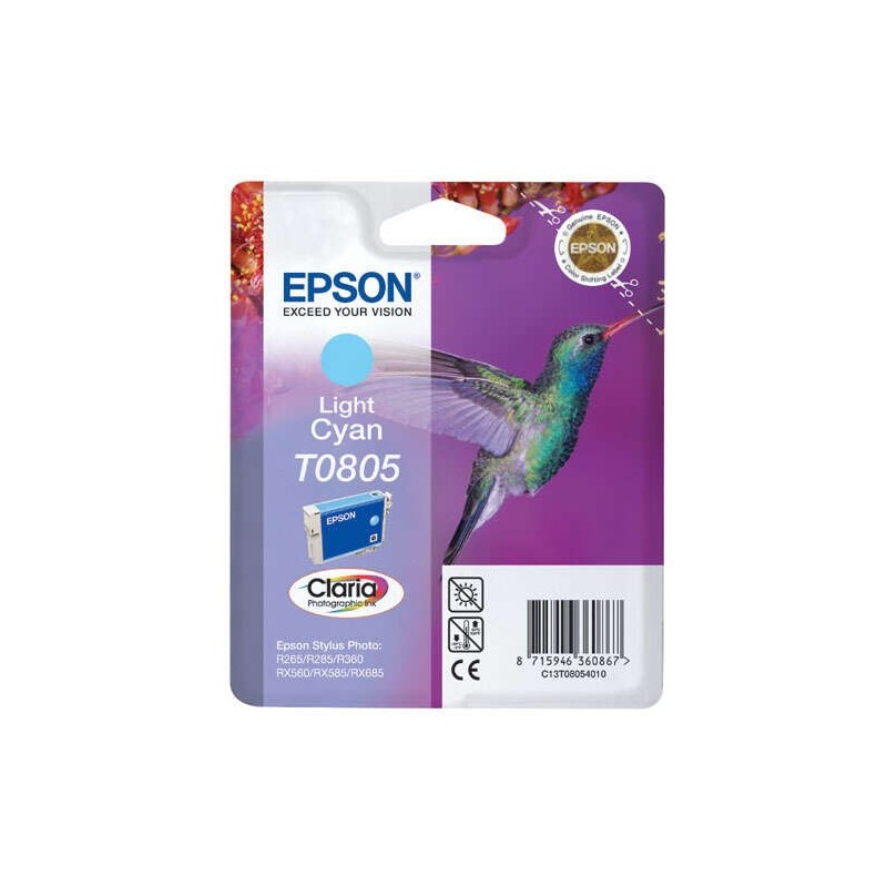 Epson T0805 Cyan Light Cartouche d'encre Original - C13T08054011