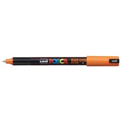 Posca PC-1MR Paint Marker - 0.7mm Fibre Roller Tip - Extra Fine Line - Water-Based Pigmented Ink - Light Resistant - Orange