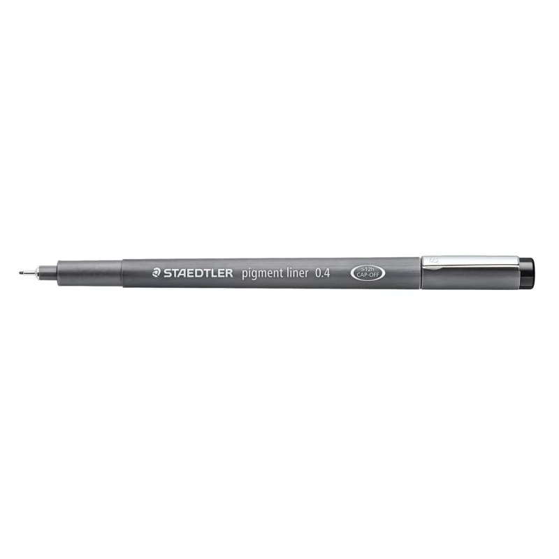 Staedtler Pigment Liner 308 Marcador Calibrado - Traço 0,4mm - Secagem Rápida - Cor Preta