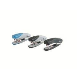 Rexel Bambi Mini Agrafador Metálico + Caixa de 1.500 Agrafos Nº25 - Agrafa até 12 Folhas - Acabamento de Toque Suave - 3 Cores