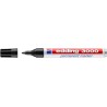 Edding 3000 Rotulador Permanente - Punta Redonda de 1.5mm - Trazo entre 1.5 y 3mm - Recargable - Secado Rapido - Color Negro