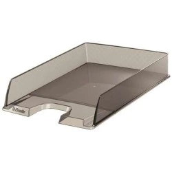 Esselte Europost Document Tray - Transparent Plastic - Vertical Format - A4 - Smoke Transparent