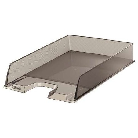 Esselte Europost Document Tray - Transparent Plastic - Vertical Format - A4 - Smoke Transparent