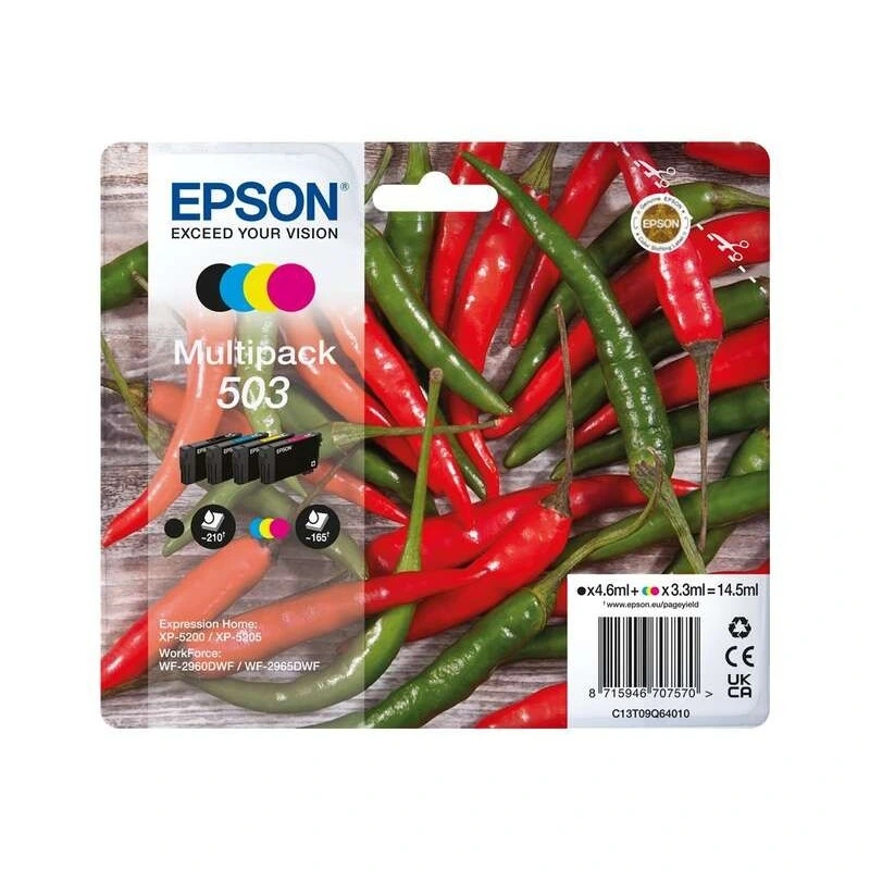 Epson 503 Pack of 4 Original Ink Cartridges - C13T09Q64010