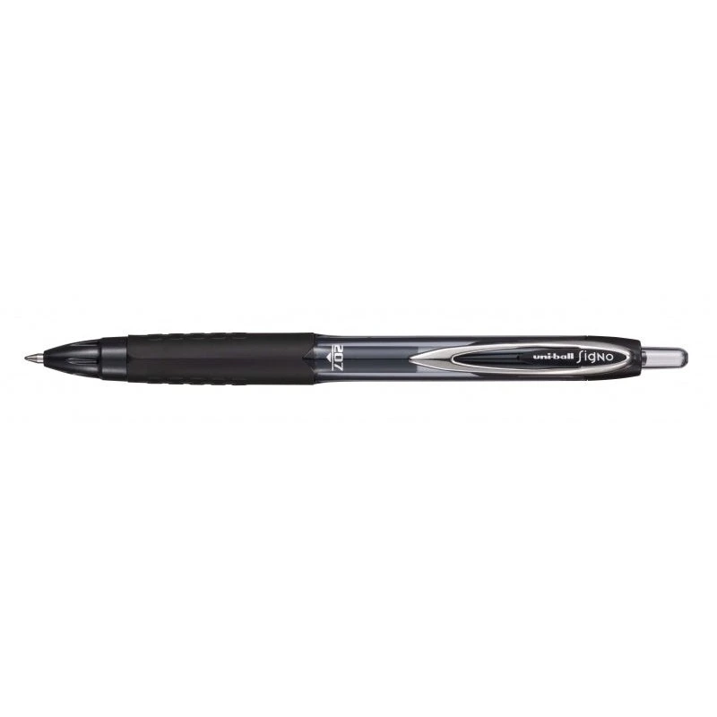 Uni-ball UMN-207E Rollerball - 0.7mm Ball Tip - Anti-Fatigue Rubber Grip - Pigmented Ink Resistant to Light and Water - Black