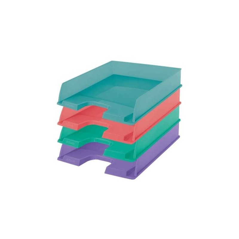 Esselte Colour'Breeze Document Trays - A4 Portrait Format - Space for Identification Label - Assorted Colours