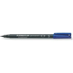 Staedtler Lumocolor Permanent 313 Marqueur Permanent à Pointe Fine - Trait 0.4mm Environ - Séchage Rapide - Couleur Bleu