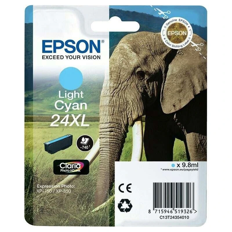 Epson T2435 (24XL) Tinteiro Ciano Light Original - C13T24354012