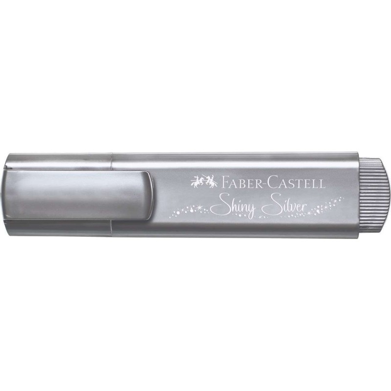Faber-Castell Textliner 46 Metallic Marcador Fluorescente - Ponta Biselada - Traço entre 1mm e 5mm - Tinta à Base de Água - Cor