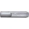 Faber-Castell Textliner 46 Metallic Highlighter - Chisel Tip - Line Width between 1mm and 5mm - Water-Based Ink - Silver
