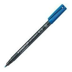 Staedtler Lumocolor 317 Permanent Marker - Medium Bullet Tip - Approx. 1mm Line Width - Cap with Clip - Fast Drying - Blue