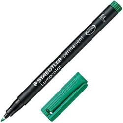 Staedtler Lumocolor 318 Rotulador Permanente - Punta Fina Redonda - Trazo 0.6mm - Capuchon con Clip - Secado Rapido - Color