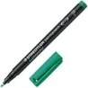 Staedtler Lumocolor 318 Permanent Marker - Fine Round Tip - 0.6mm Line - Cap with Clip - Quick Drying - Green