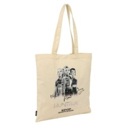 Safta K-Pop Demon Hunters Tour Tote Bag Saco de Pano - Asas de Mão - 38x42cm - Cor Bege