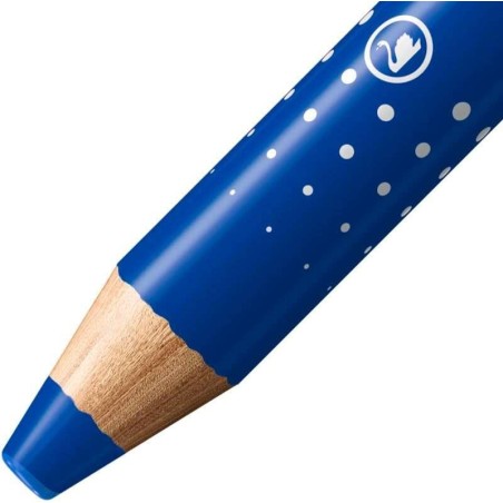 Stabilo MARKdry Marqueur pour Tableau Blanc - Mine XXL de 10mm - Bois 100% Certifié PEFC - Couleur Bleu