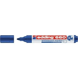 Edding 660 Rotulador para Pizarra Blanca - Punta Redonda - Trazo entre 1.5 y 3 mm. - Tinta Pigmentada - Recargable - Borrable