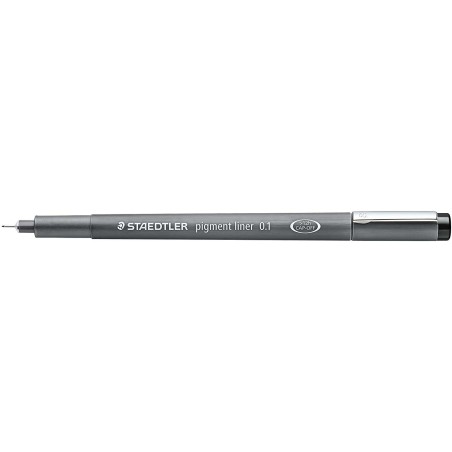 Staedtler Pigment Liner 308 Fineliner - 0.1mm Line Width - Quick Drying - Black