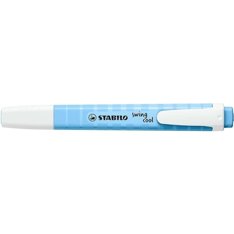 Stabilo Swing Cool Pastel Highlighter - Flat Body - Chisel Tip - Line Width between 1 and 4mm - Water-Based Ink - Anti-Dry-Out