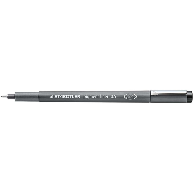 Staedtler Pigment Liner 308 Fineliner - 0.5mm Line Width - Quick Drying - Black