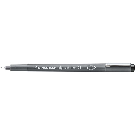 Staedtler Pigment Liner 308 Fineliner - 0.5mm Line Width - Quick Drying - Black