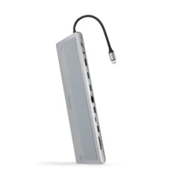 Nanocable USB-C HUB 11 in 1 - USB-C 3.1 Converter to 3 x USB-A 3.0 + USB-C + USB-C 2 PD 100W + 2 x HDMI 4K60Hz + DisplayPort