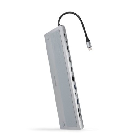 Nanocable USB-C HUB 11 in 1 - USB-C 3.1 Converter to 3 x USB-A 3.0 + USB-C + USB-C 2 PD 100W + 2 x HDMI 4K60Hz + DisplayPort