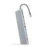 Nanocable HUB USB-C 11 em 1 - Conversor USB-C 3.1 para 3 x USB-A 3.0 + USB-C + USB-C 2 PD 100W + 2 x HDMI 4K60Hz + Displayport