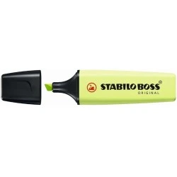 Stabilo Boss 70 Pastel Fluorescent Highlighter - 2 to 5mm Line Width - Refillable - Water-Based Ink - Lime Spark Colour