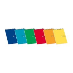 Enri Spiral Notepad Soft Cover 16º 4x4 - Squared Sheets - Compact Size - Ideal for Notes and Drawings