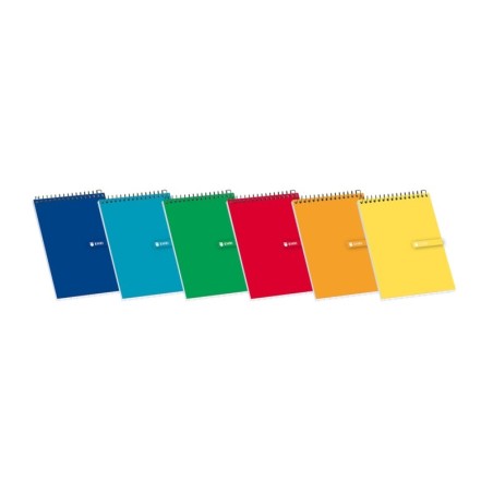 Enri Bloco de Notas Espiral Capa Mole 16º 4x4 - Folhas Quadriculadas - Tamanho Compacto - Ideal para Apontamentos e Desenhos