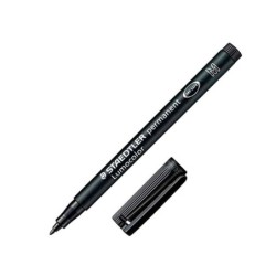 Staedtler Lumocolor 317 Permanent Marker - Medium Bullet Tip - Approx. 1mm Line Width - Cap with Clip - Fast Drying - Black