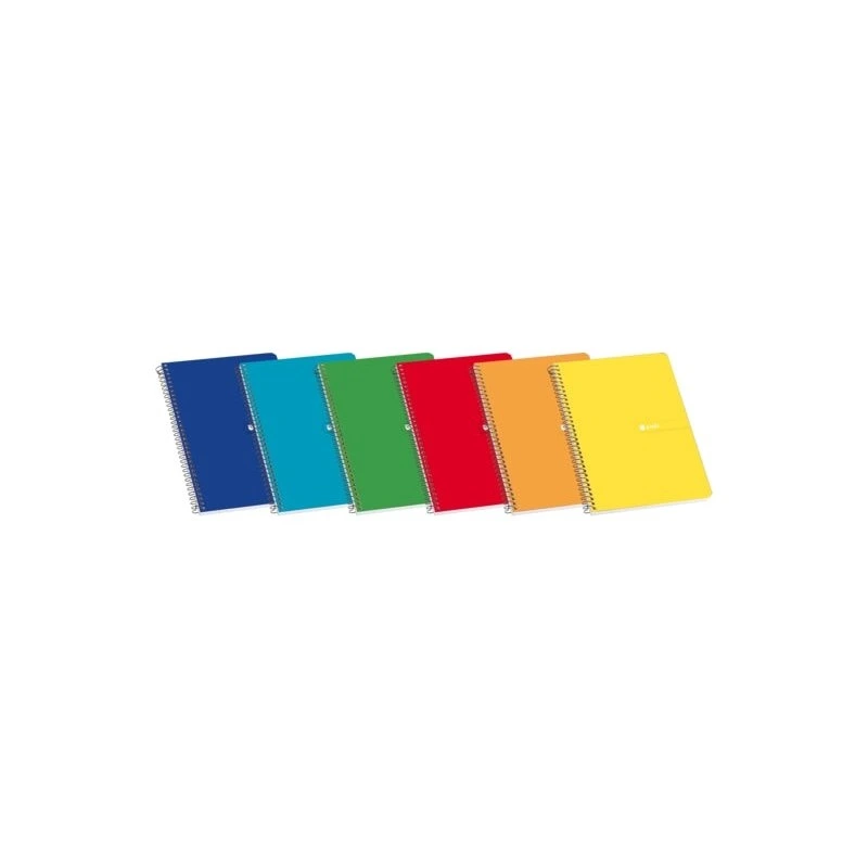 Enri 4º Tapa Dura Cuaderno Espiral Pauta 3 con Margen - 80 Hojas - Diseño Surtido - Resistente Tapa Dura - Pauta 3 con Margen