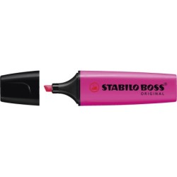 Stabilo Boss 70 Fluorescent Highlighter Marker - 2 to 5mm Line Width - Refillable - Water-Based Ink - Fluorescent Magenta