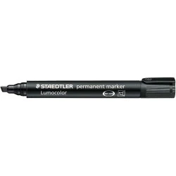 Staedtler Lumocolor 350 Permanent Marker - Chisel Tip approx. 2-5mm - Alcohol-Based Ink - Quick Drying - Colour Black