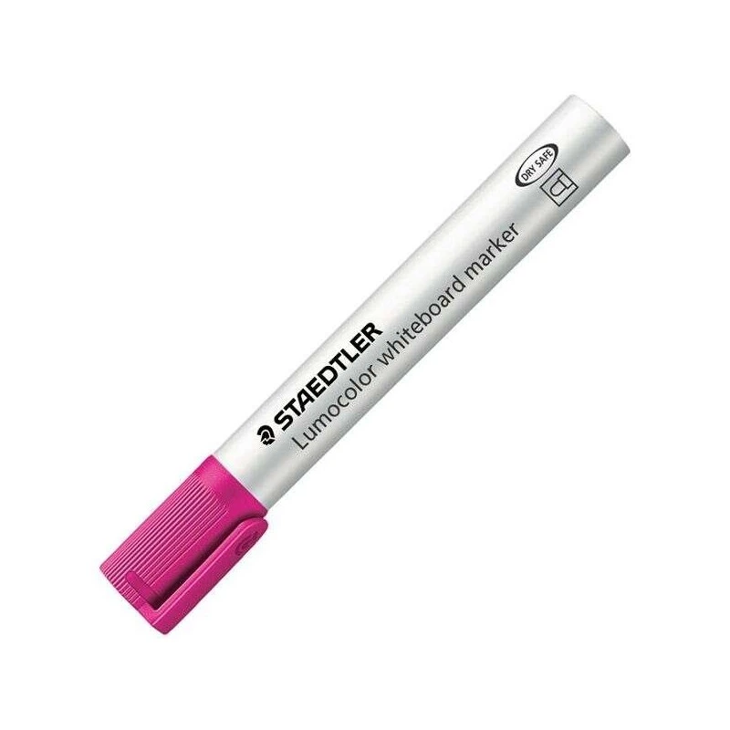 Staedtler Lumocolor 351 Whiteboard Marker - Bullet Tip - 2mm Line Width - Cap with Clip - Pink