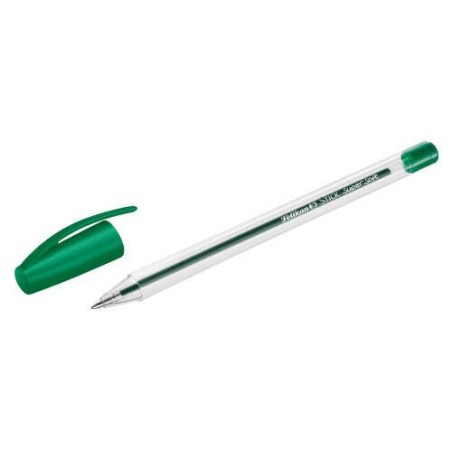 Pelikan Stick Super Soft Stylo à Bille Trait 1mm - Encre Super Fluide - Prise en Main Triangulaire - Coloris Vert