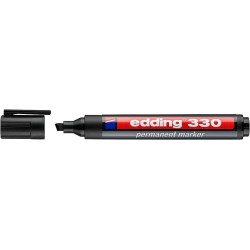 Edding 330 Marqueur Permanent - Pointe Biseautée - Tracé entre 1 et 5 mm. - Encre presque Inodore - Capuchon avec Clip